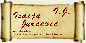 Isaija Jurčević vizit kartica